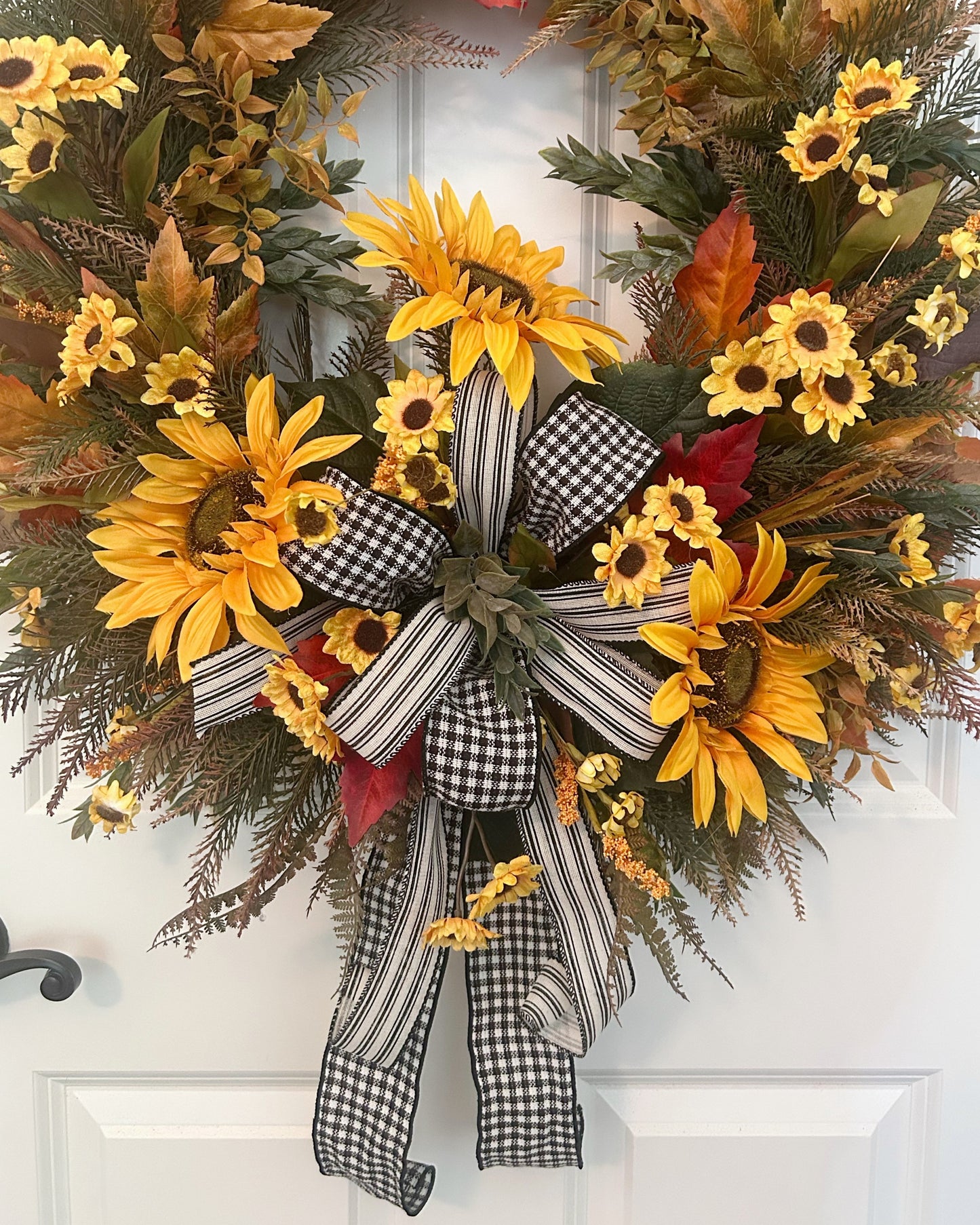 Fall Sunflower Wreath – Elegant 26x32 Autumn Front Door Wreath