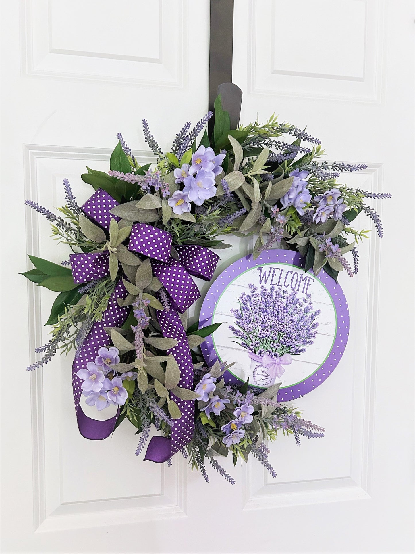 Lavender Wreath for Front Door