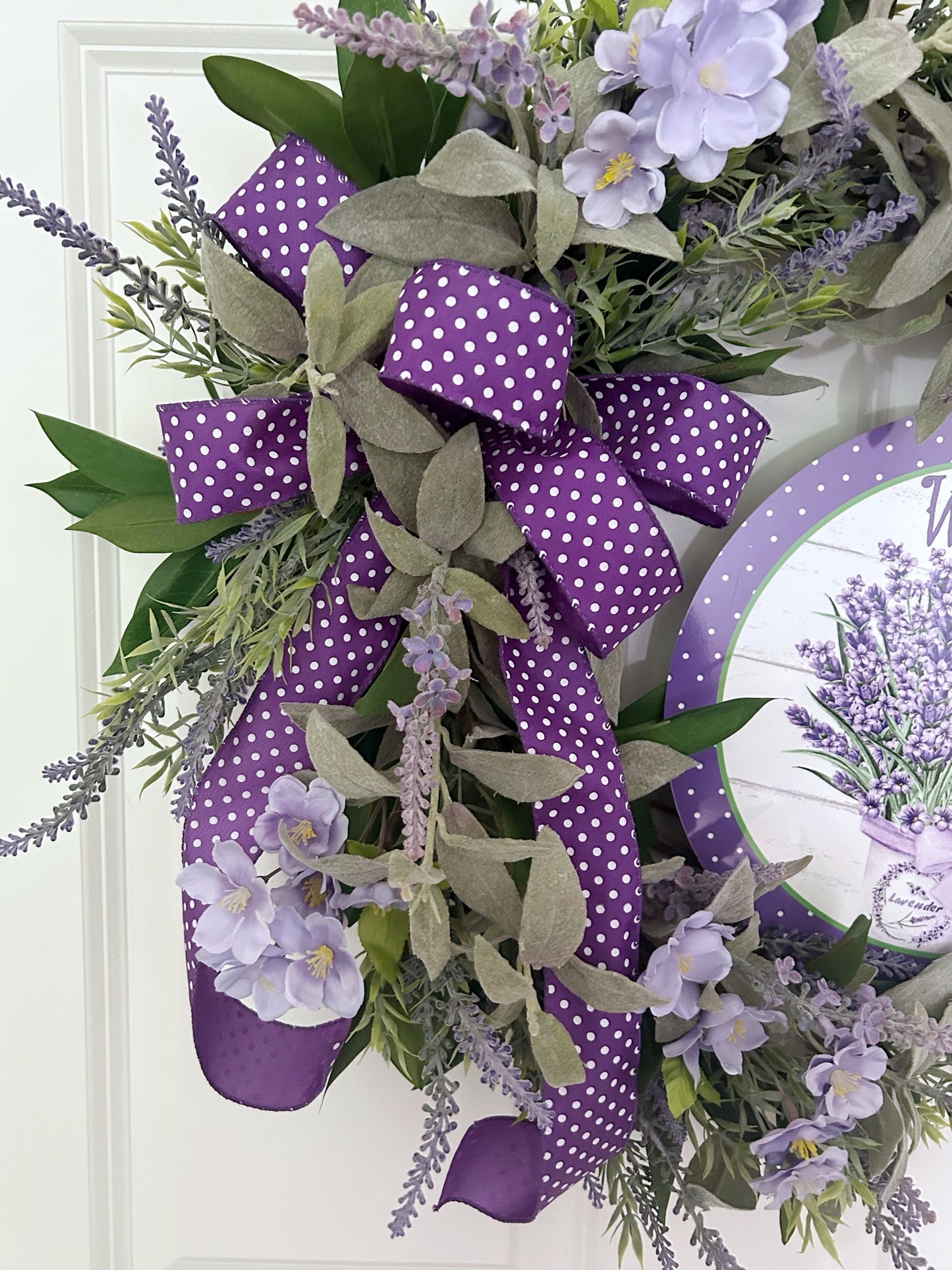 Lavender Wreath for Front Door