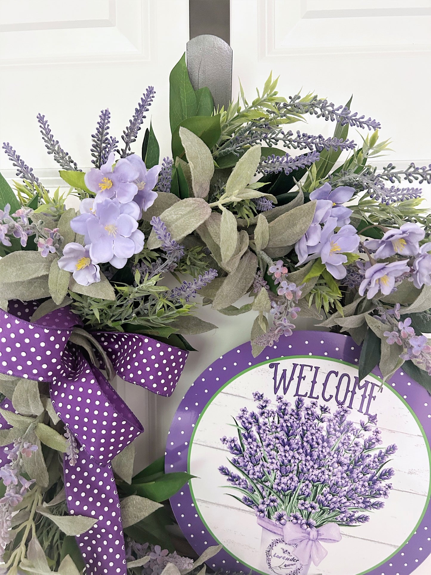 Lavender Wreath for Front Door