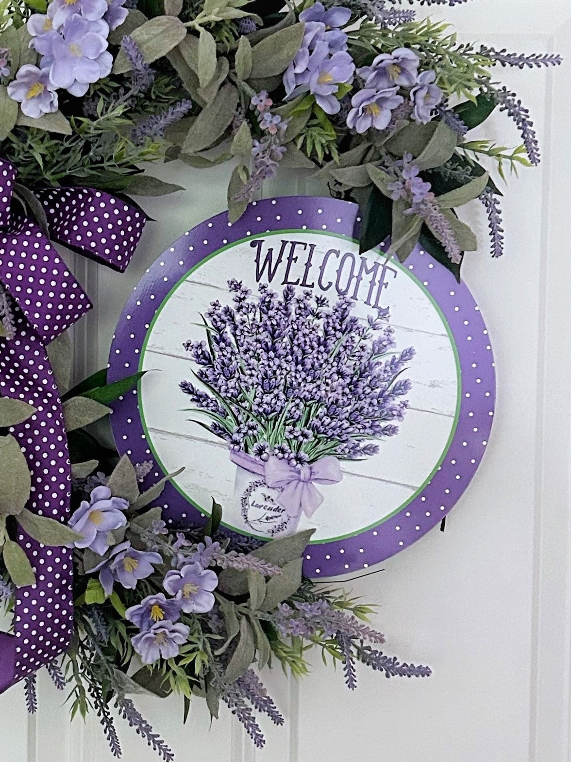 Lavender Wreath for Front Door