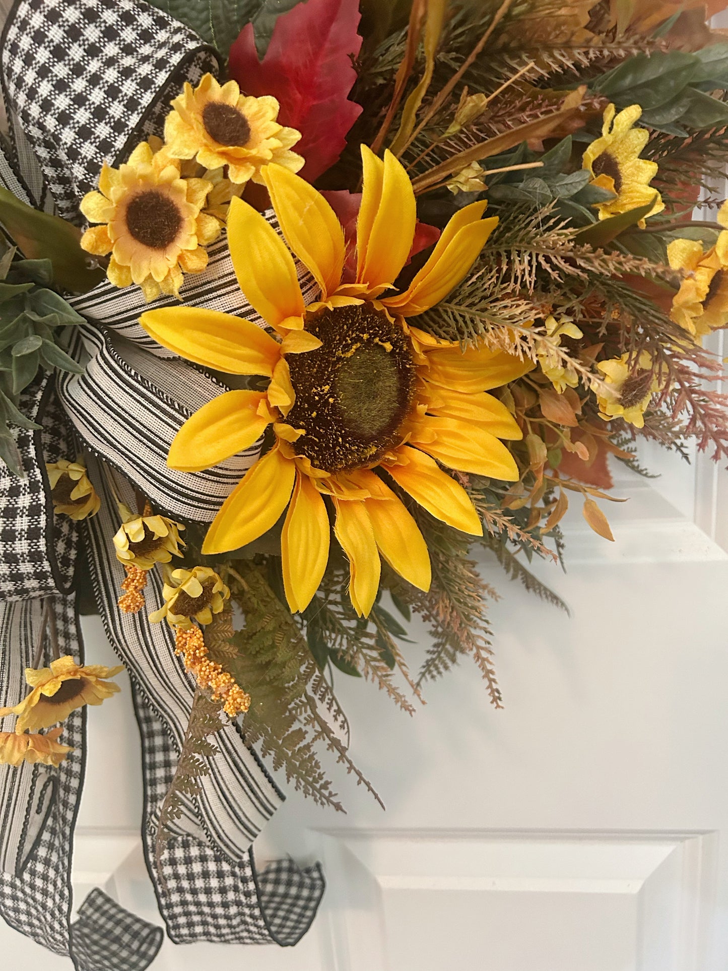 Fall Sunflower Wreath – Elegant 26x32 Autumn Front Door Wreath